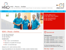 Tablet Screenshot of hno-praxis-giessen.de